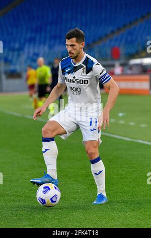 Rome, Italie. 22 avril 2021. Remo Freuler d'Atalanta vu en action pendant la Ligue italienne de football UN match de 2020/2021 entre AS Roma et Atalanta BC au stade Olimpic à Rome. (Score final; AS Roma 1:1 Atalanta BC) Credit: SOPA Images Limited/Alay Live News Banque D'Images