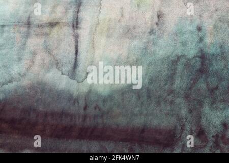 arrière-plan peint aquarelle en gris et bleu Banque D'Images