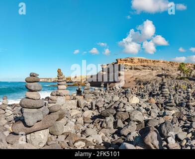 Mirador Stone Pebble Beach, tours de galets Banque D'Images