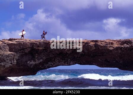 Caraïbes, Iles ABC, Aruba, Royaume des pays-Bas, Antilles néerlandaises, Pont naturel, Banque D'Images
