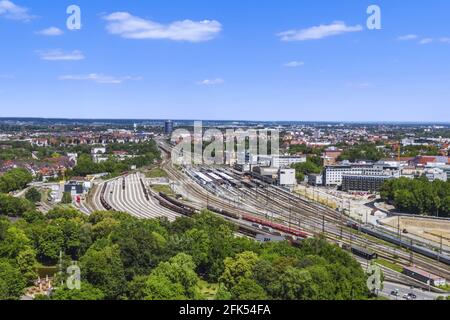 Augsbourg, gare centrale Banque D'Images