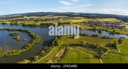 Vogelinsel - l'île d'oiseau sur Altmühlsee Banque D'Images