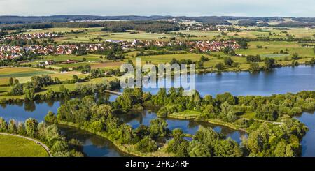 Vogelinsel - l'île d'oiseau sur Altmühlsee Banque D'Images