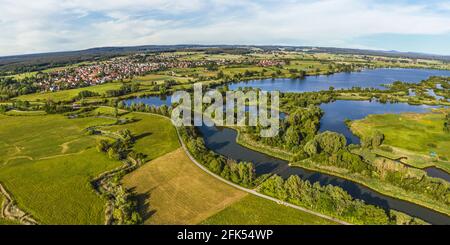 Vogelinsel - l'île d'oiseau sur Altmühlsee Banque D'Images