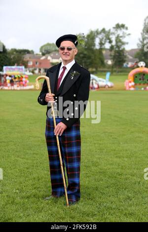 Cumnock Highland Games, Ayrshire, Écosse, Royaume-Uni la nouvelle chefferie John Senior Banque D'Images