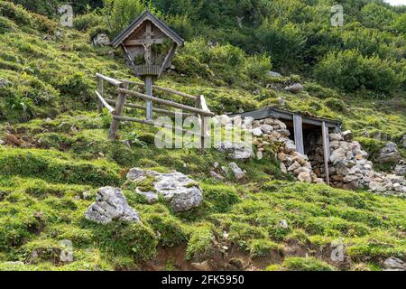 Gipfelkreuz auf der Rossalm am Geigelstein in der Gemeinde Aschau/Schleching - im Chiemgau Banque D'Images