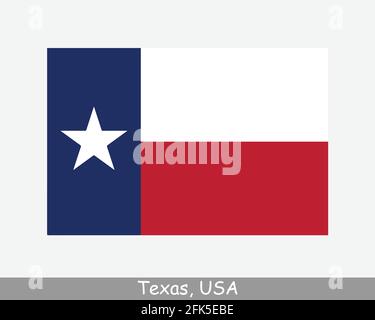 Drapeau de l'État des États-Unis du Texas. Drapeau de TX, USA isolé sur fond blanc. États-Unis, Amérique, États-Unis d'Amérique, États-Unis. Vecteur illus Illustration de Vecteur