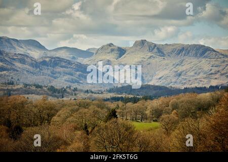 Vue de Windermere dans le parc national de Cumbria Lake District Banque D'Images