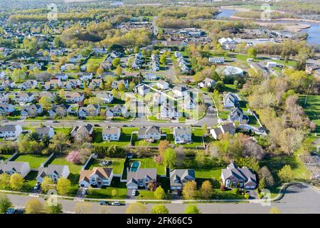 Les immeubles modernes d'appartements complexe petite ville américaine Banque D'Images