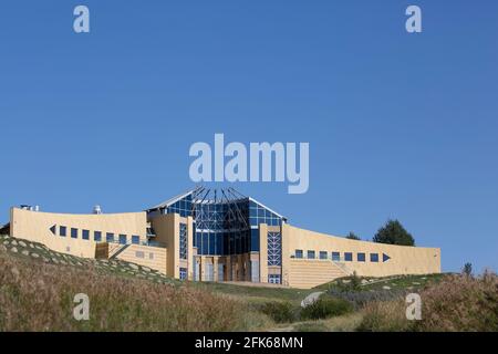Parc historique de Blackfoot Crossing, musée de la langue, de la culture et des traditions siksika, à l'endroit où le Traité 7 a été signé en 1877 Alberta, Canada Banque D'Images