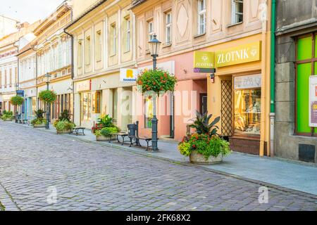 Août 2020. À Bielsko Biala, Silésie, Pologne. Scène de rue et architecture locale à Bielsko Biala, Silésie, Pologne. Banque D'Images