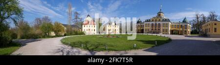 Panorama depuis le palais du Belvédère près de Weimar en Thuringe Banque D'Images