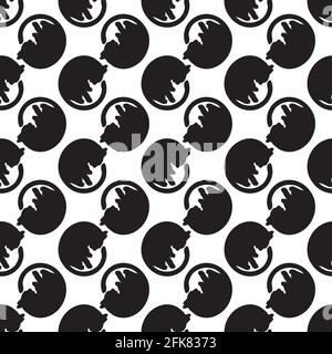 Modèle sans couture avec black cat silhouette. Vector background Illustration de Vecteur