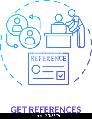 Icône de concept obtenir des références Illustration de Vecteur