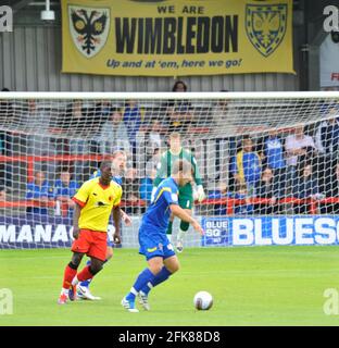 PHOTO DE AFC WIMBLEDON V WATFORD. 23/7/2011. PHOTO DAVID ASHDOWN Banque D'Images