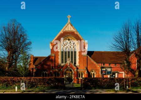 Eglise évangéliste St John, Hills Road, Cambridge, Royaume-Uni Banque D'Images