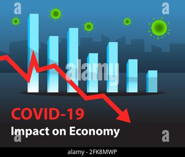 Impact sur l'économie mondiale dû au coronavirus. Nous allons gagner la lutte contre Covid-19 post de médias sociaux. Illustration vectorielle Illustration de Vecteur