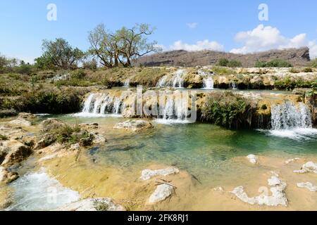 Cascades de Wadi Darbat près de Salalah en Oman Banque D'Images