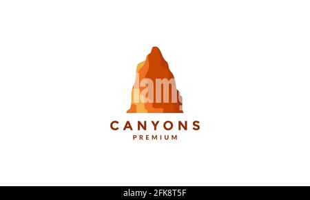 abstrait canyons logo colline symbole vectoriel icône design illustration graphique Illustration de Vecteur