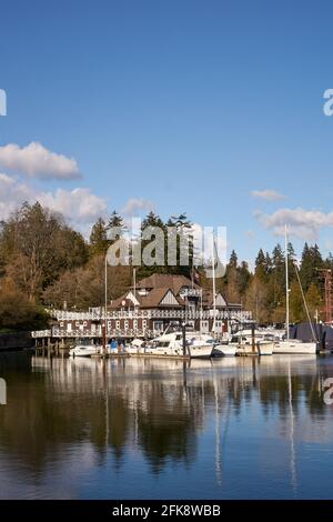 Le Vancouver Rowing Club Boathouse, parc Stanley, Vancouver (Colombie-Britannique), Canada Banque D'Images