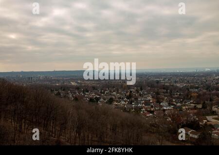 Hamilton Ontario Skyline Niagara Escarpment Bruce Trail Banque D'Images