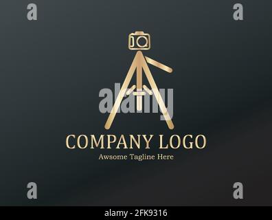 Modèle vectoriel d'icône de logo de photographie d'appareil photo. Logo vectoriel de l'icône de l'appareil photo. Modèle de logo studio de photographie, photographe, photo. Société, marque, b Illustration de Vecteur