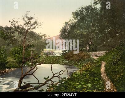 Monsal Dale (Monsdale) dans le Derbyshire vers 1890-1900 Banque D'Images