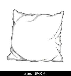 Icône de ligne mince d'oreiller , symbole de sommeil, isolé sur fond blanc, illustration vectorielle Illustration de Vecteur