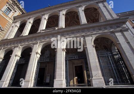 Façade de Loggia Delle Benedizioni, Archasilica de Saint John Latran, Rome, Italie Banque D'Images