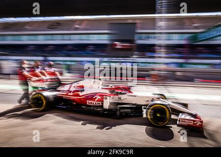 Algarve, Portugal. Avril 29 2021: pitstop pratique Alfa Romeo Racing ORLEN C41, pendant la Formule 1 Heineken Grande Prémio de, Portugal. , . sur le circuit International de l'Algarve, à Portimao, Portugal - photo Antonin Vincent/DPPI crédit: DPPI Media/Alay Live News Banque D'Images