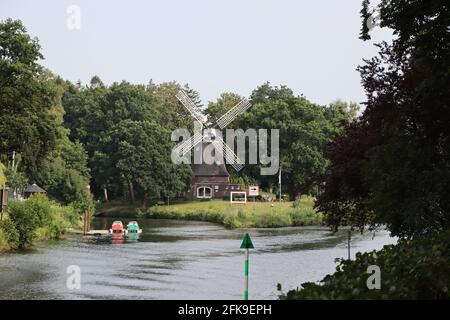 Meppen, Emsland, Allemagne EMS/Dortmund-EMS-Kanal Banque D'Images