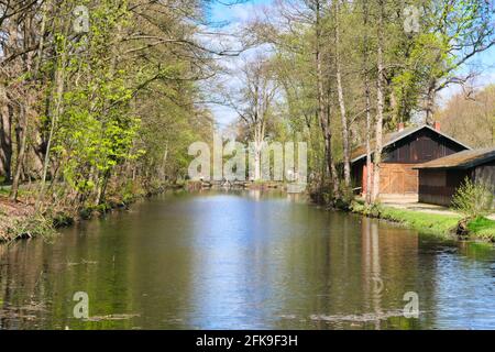 Meppen, Emsland, Allemagne EMS/Dortmund-EMS-Kanal Banque D'Images