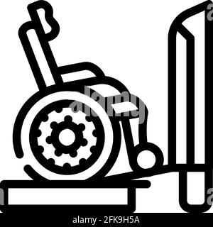 illustration vectorielle de l'icône de la rampe à la ligne de train Illustration de Vecteur
