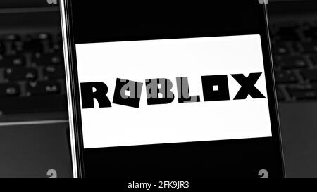 Photo éditoriale sur le thème de Roblox. Photo d'illustration pour les nouvelles sur Roblox - une plate-forme de jeu en ligne et un système de création de jeu Banque D'Images