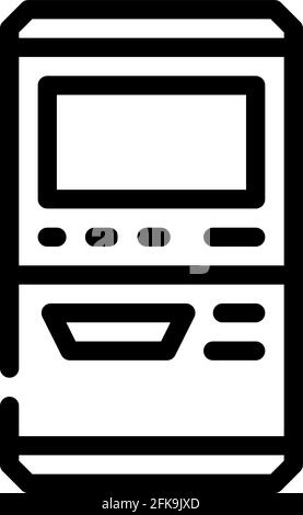 illustration vectorielle de l'icône du terminal pour l'achat d'une ligne de billet Illustration de Vecteur