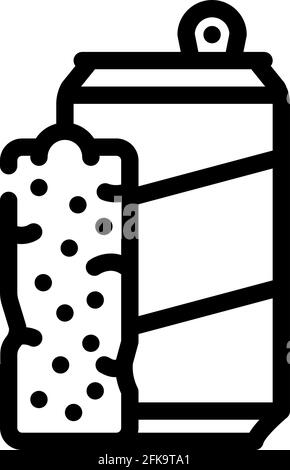 illustration vectorielle de la ligne de récipients de boissons et d'en-cas de bars Illustration de Vecteur