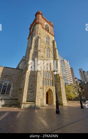 St Giles-sans-Cripplegate barbican Banque D'Images