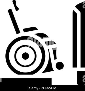 rampe pour former l'illustration du vecteur d'icône de glyphe Illustration de Vecteur