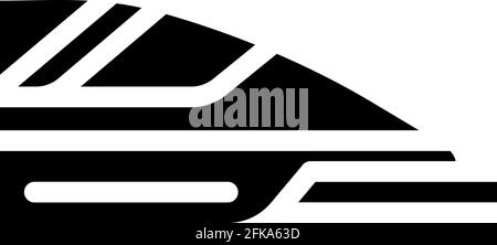 illustration du vecteur d'icône de glyphe de train à grande vitesse Illustration de Vecteur