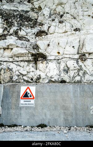 Unstable Cliffs à Rotingdean (près de Brighton), East Sussex, Royaume-Uni. Banque D'Images