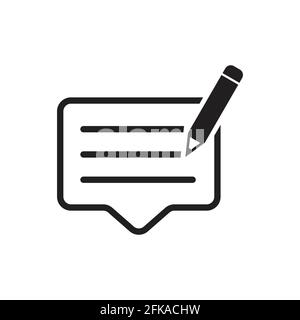 Scénario d'icône de contour de commentaire d'écriture pour votre conception Web, logo, interface utilisateur. Illustration Illustration de Vecteur