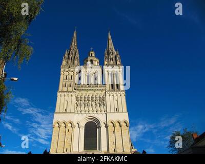 Cathédrale d'Angers, Angers, pays de la Loire, France Banque D'Images