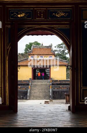 Hue, Vietnam - 12 mars 2016 : sur le terrain de la tombe de Minh Mang, une des tombes impériales de Hue Banque D'Images