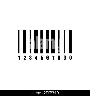 Image d'un code-barres isolé sur un fond blanc. Illustration de Vecteur