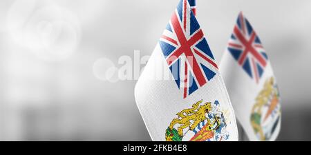 Timbre du drapeau national du territoire britannique de l'Antarctique sur un t-shirt blanc Banque D'Images