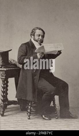 Eugène Rouher (1814-1884) Ministre de l'Agriculture, des Affaires et des travaux publics carte du Cabinet photo Paris, Fondation Napoléon Banque D'Images