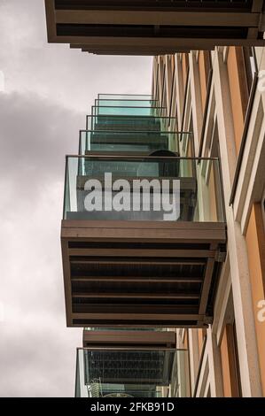 Une promenade autour de Royal Albert Dock, est de Londres, Angleterre Banque D'Images