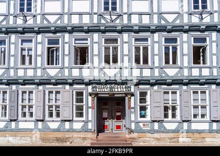 Amtsgericht Fachwerkhaus à Duderstadt, Niedersachsen, Allemagne | District court Construction à ossature bois à Duderstadt, Basse-Saxe, Allemagne Banque D'Images