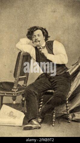 André Gill Louis-Alexandre Gosset de Guine (1840-1885) paiter et dessinateur français. Photographie de 1868. Banque D'Images