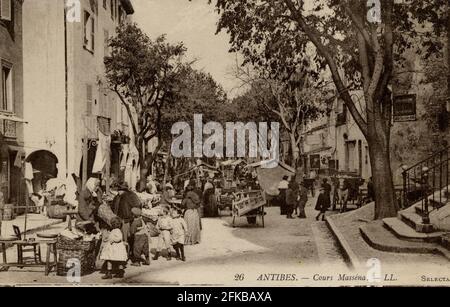 ANTIBES. Département français: 06 - Alpes Maritimes carte postale fin du XIXe siècle - début du XXe siècle Banque D'Images